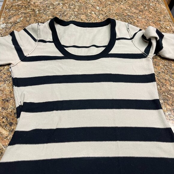 Calvin Klein Women’s Tan and Black Striped Half Sleeve Knit Mini Dress, Size M - Picture 13 of 15